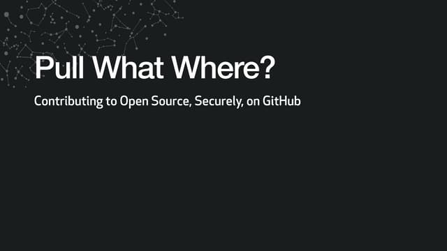OSSF 2018 - Jamie Jones of GitHub - Pull what where? Contributing to Open Sou...