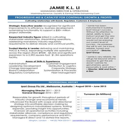 Jamie li cv