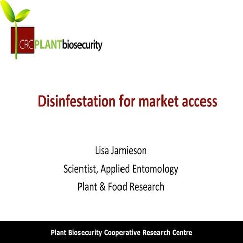 Disinfestation for market access