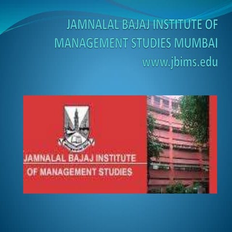 Jamnalal bajaj institute of management studies mumbai