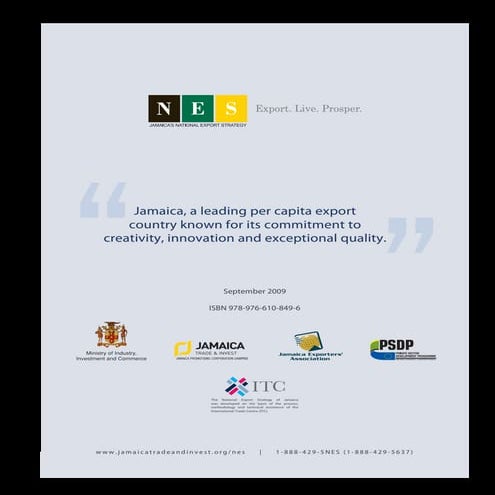 JAMPRO - National Export Strategy [Jamaica] | PDF