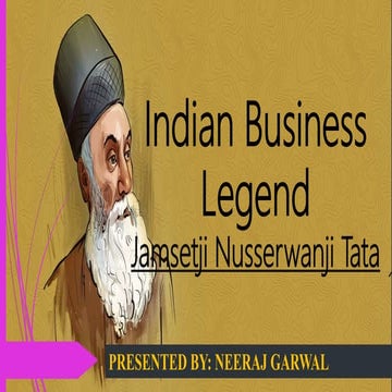 Jamsetji Nusserwanji Tata | Neeraj Garwal |