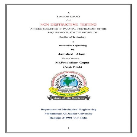 Jamshed alam seinar report copy