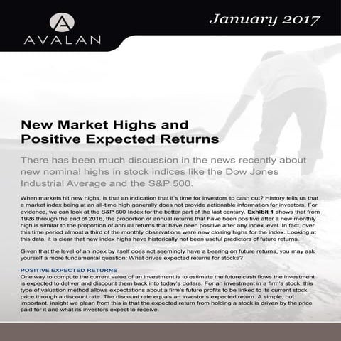 New Market Highs and Positive Expected Returns