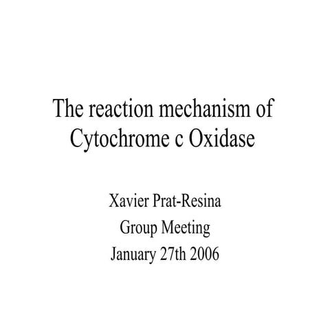 Cytochrome c Oxidase Jan06