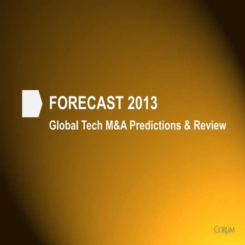 Global Tech M&A Annual Report - January 2013 
