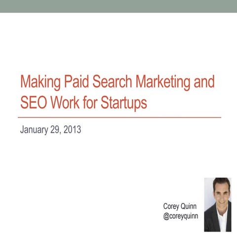 Paid Search and SEO for Startups