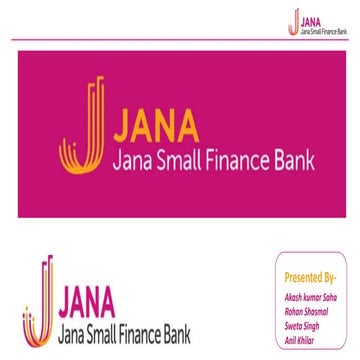 JANA SMALL FINANCE BANK 