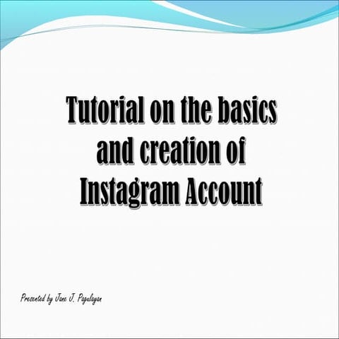 How to create an Instagram account? | PPTX