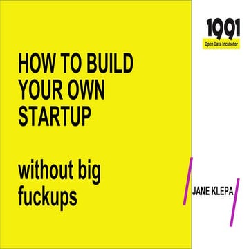 How to build your own startup