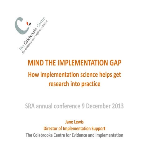 Implementation Research-What is it? | PDF