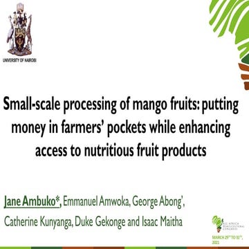 Value addition in mango | PPTX