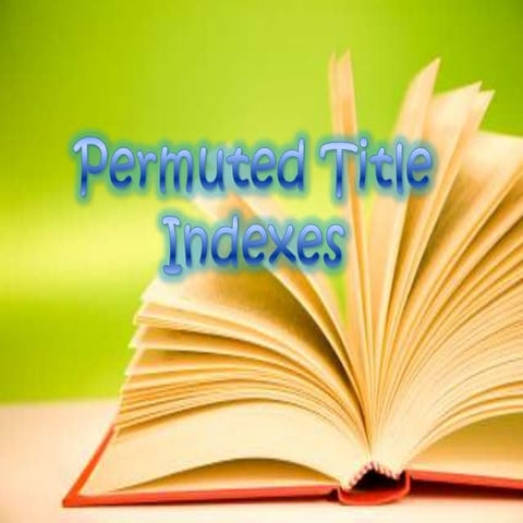 Permuted Title Index