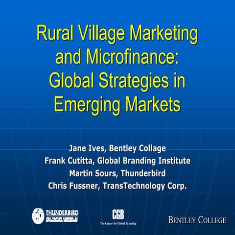 Global Microfinance & Grameen