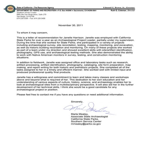 Janelle Harrison Letter Of Recommendation2011