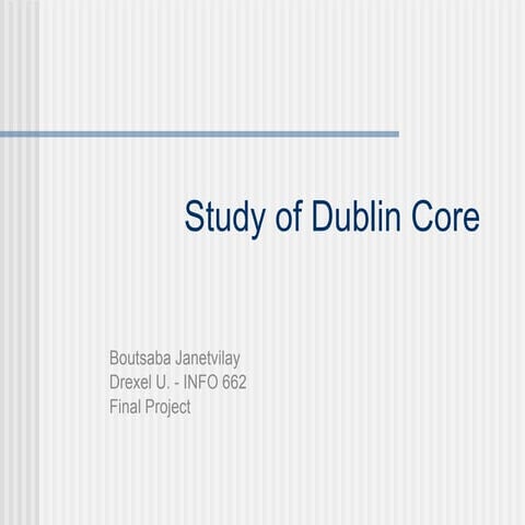 Janetvilay Dublin Core study