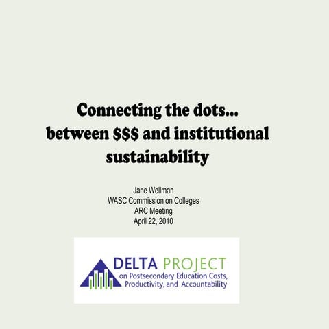 Connecting the Dots between Financing and Sustainability