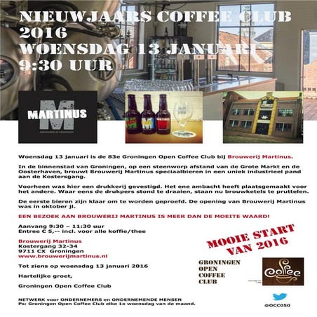 Wo 13 Jan 83e Nieuwjaars Coffee Club Bij Brouwerij Martinus Pdf