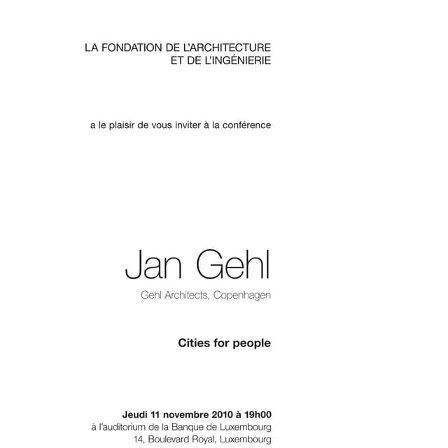 Jan gehl affiche
