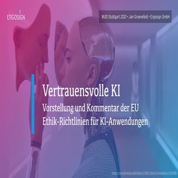 “Ethik-Leitlinien für vertrauenswürdige KI” - Vorstellung, Kommentar und unse...