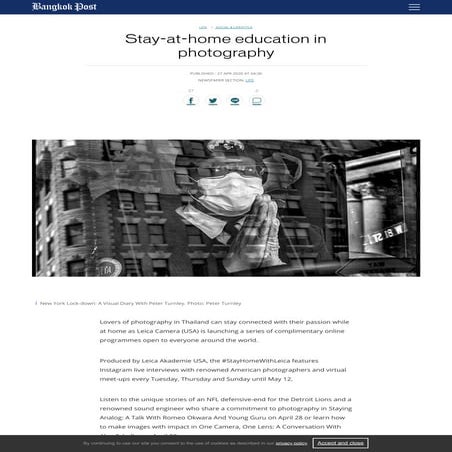 Stay-at-home education in photography