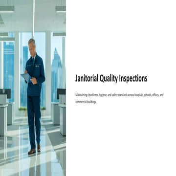 Janitorial quality inspections with eAuditor Audits & Inspections | PDF