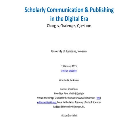 Jankowski presentation-scholarly-publishing-9dec14