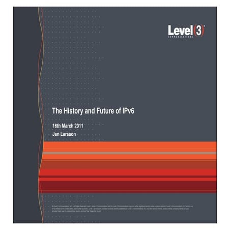 PLNOG 6: Jan Larsson - The History and Future of IPv6