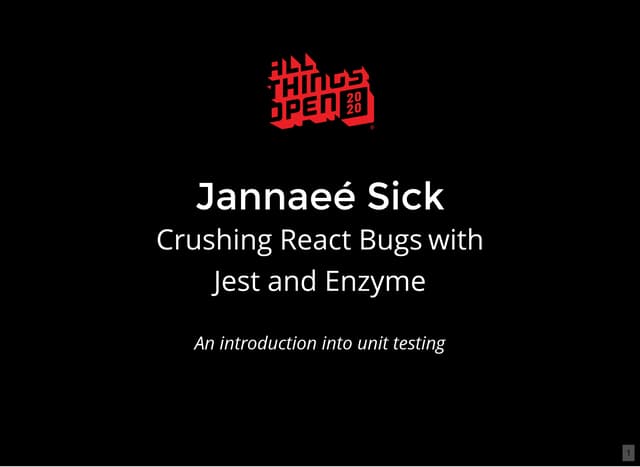 Crushing React bugs with Jest and Enzyme