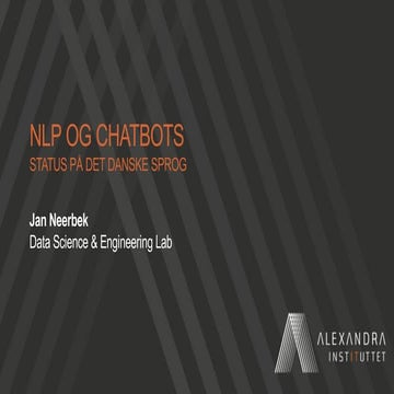 Jan Neerbek NLP og Chatbots