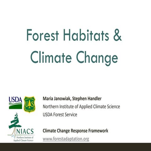 Forest Habitats and Climate Change
