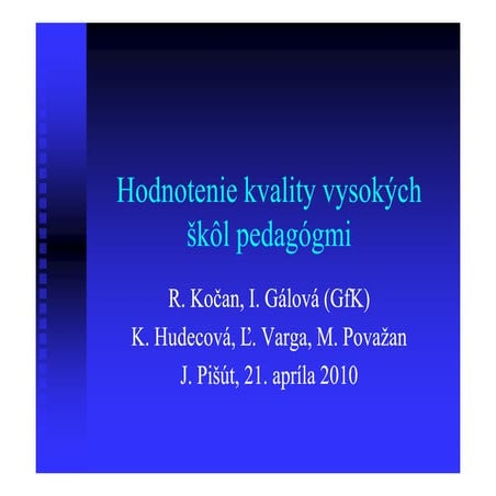 Jan pisut  hodnotenie vs pedagogmi