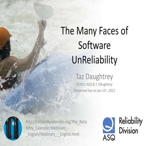 ASQ RD Many Faces of Software un-Reliability