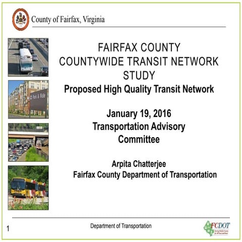Countywide Transit Network Study: Proposed High Quality Transit Network: Janu...