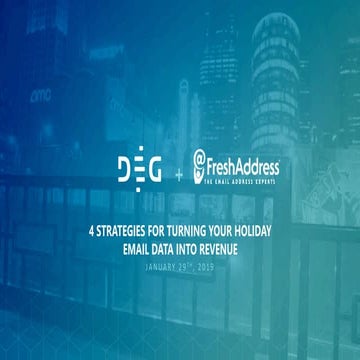 4 Strategies for Turning Your Holiday Email Data into Dollars! 