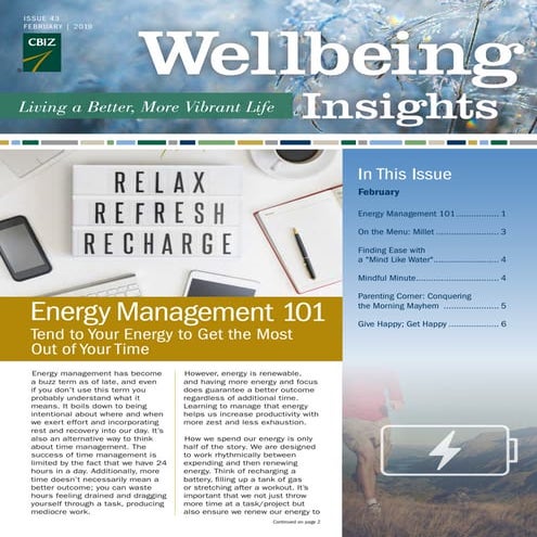 Wellbeing Insights February 2019