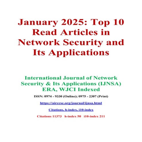 January 2025 - Top 10 Read Articles in Network Security & Its Applications.pdf