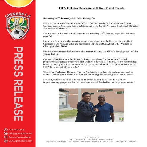 9th May 2016 New GFA General Secretary | PDF