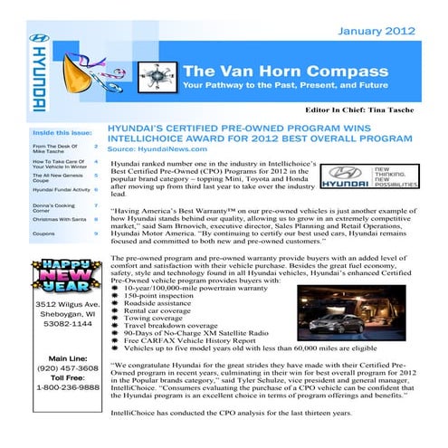 Van Horn Compass: January 2012