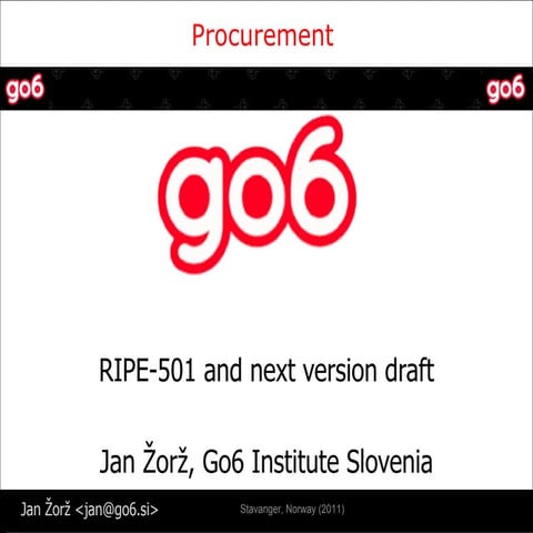 Jan zorz procurement-ripe-501