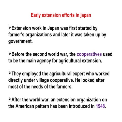 Japan's Extension System