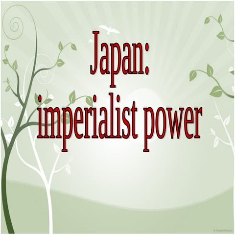 Japan =imperialist power