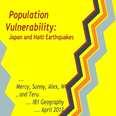 Evaluating Vulnerability in the 2011 Japan Earthquake and the 2010 Haiti Eart...