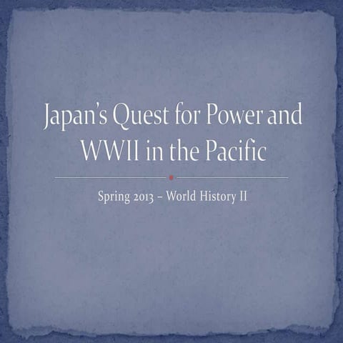 Japan and wwii pacific