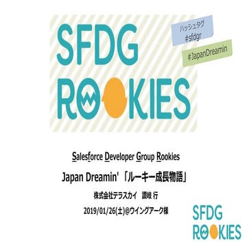 Japan Dreamin2019 Salesforce Developer Group Rookies