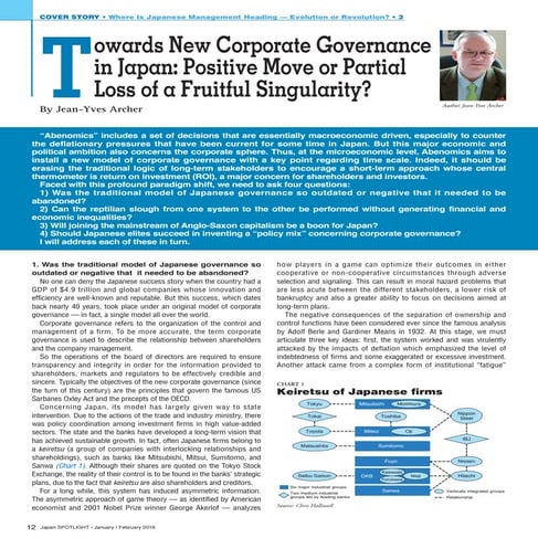 New Corporate Governance in Japan