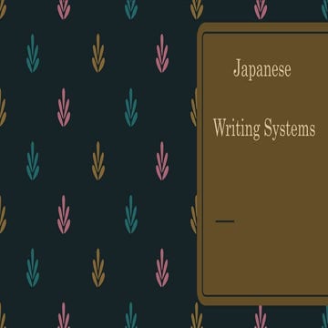 Japanese Writing System