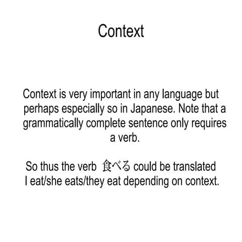 Japanese verb basics