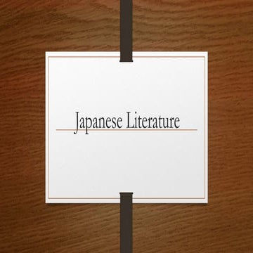 Japanese literature