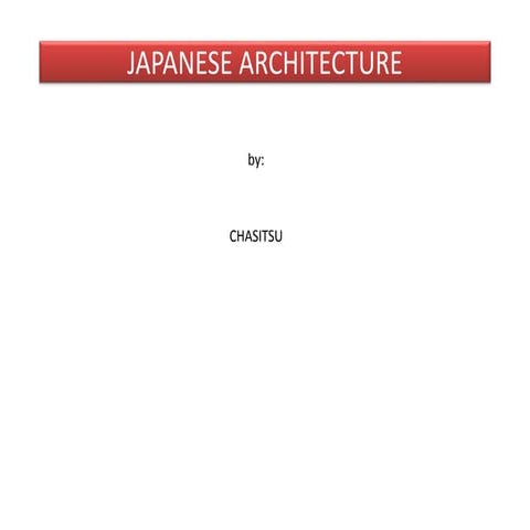 INTRO: Japanese architecture 
